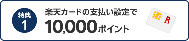 楽天カードの支払い設定で10,000ポイント