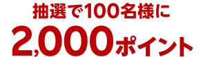 抽選で100名様に2,000ポイント