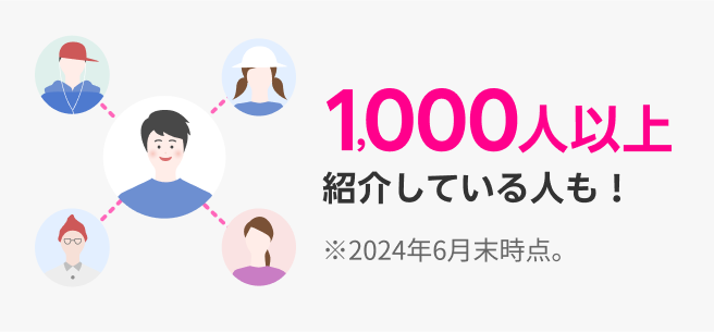 1,000人以上 ※2024年6月末時点。