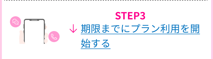 STEP3 期限までにプラン利用を開始する