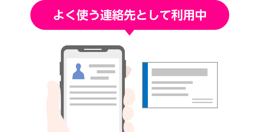 よく使う連絡先として利用中