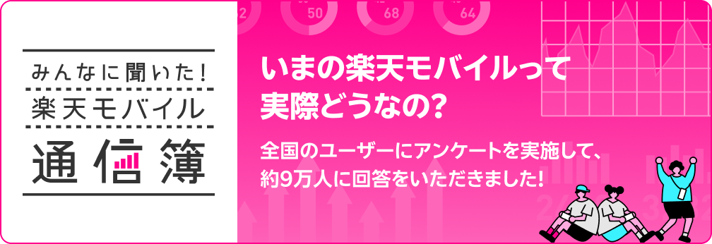 みんなに聞いた！楽天モバイル通信簿